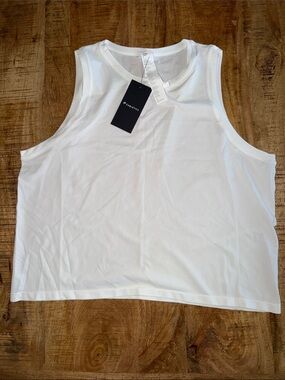 Fabletics White Racerback Tank